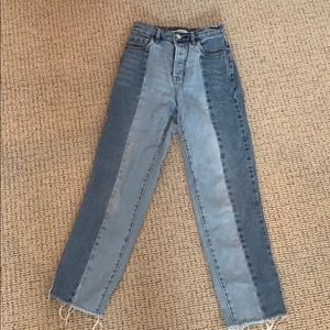 PacSun Two Panel High Waisted Straight Leg jeans